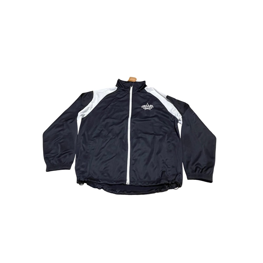 Harriton Dallas Cowboys Track‎ Jacket Mens Large Navy Blue White Full Zip NWT